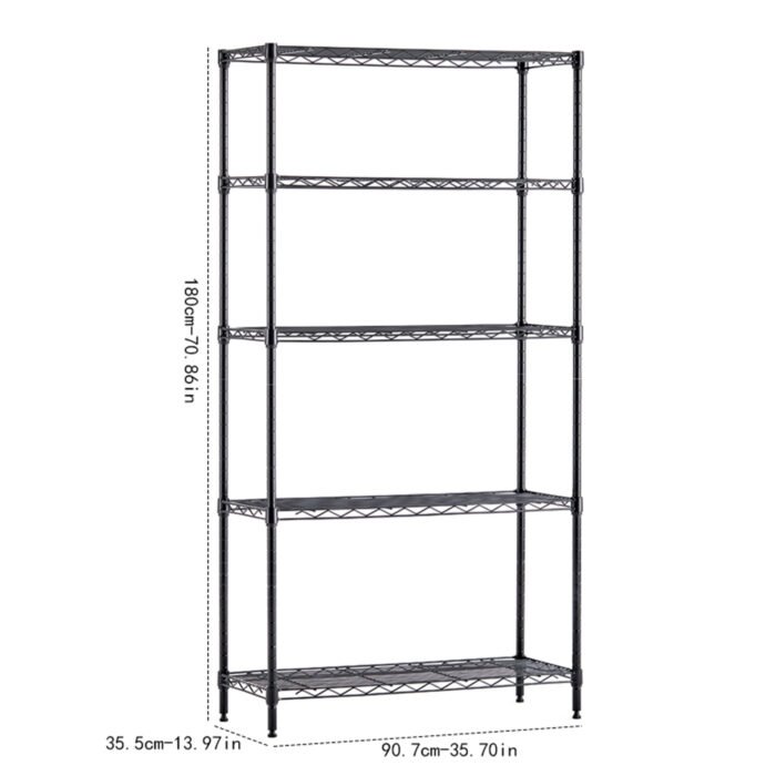 Metal wire rack storage rack adjustable rack, vertical storage rack unit - Image 3