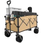 Collapsible Folding Wagon Push Pull Foldable Beach Wagon Cart - Image 14