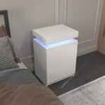 Modern Nightstand With 3 Drawers with Multi-Colour LED Light - Image 5