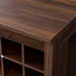 brown walnut color modular 32 wine bar cabinet Buffet Cabinet - Image 11