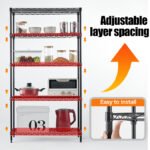 Metal wire rack storage rack adjustable rack, vertical storage rack unit - Image 4