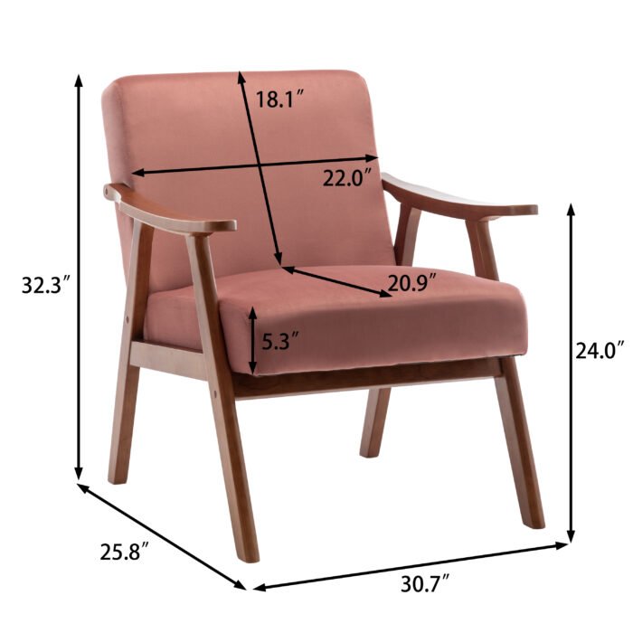 Mid-Century Modern Chair with Solid Wood Frame - Image 6