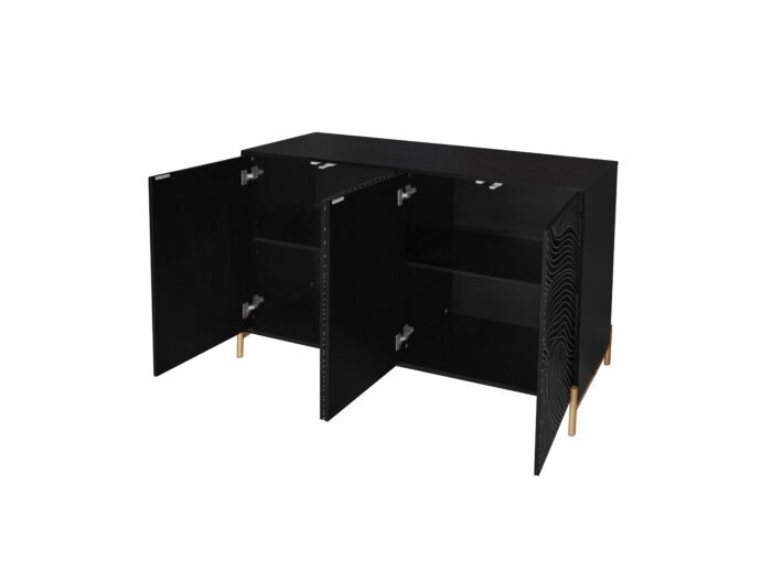 Carving 4 door panel buffet with adjustable shelves - Image 11