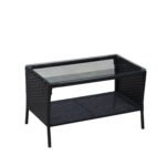 4 PC Rattan Patio Furniture Set Outdoor Patio Cushioned Seat Wicker Sofa (Beige Cushion) - Image 15