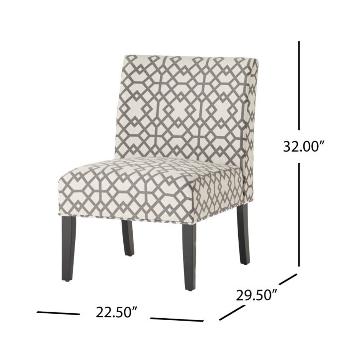 Accent Paten minimalist Chair White/Gray - Image 9