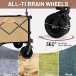 Collapsible Folding Wagon Push Pull Foldable Beach Wagon Cart - Image 11