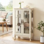 Dual door Curio cabinet with tempered glass doors - Image 11