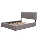 Upholstered Platform Bed with 2 Drawers and 1 Twin XL Trundle Queen Size - Image 10