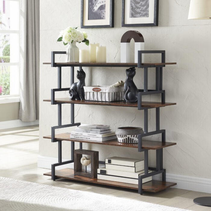 4-storey office wooden metal bookshelf - Image 2
