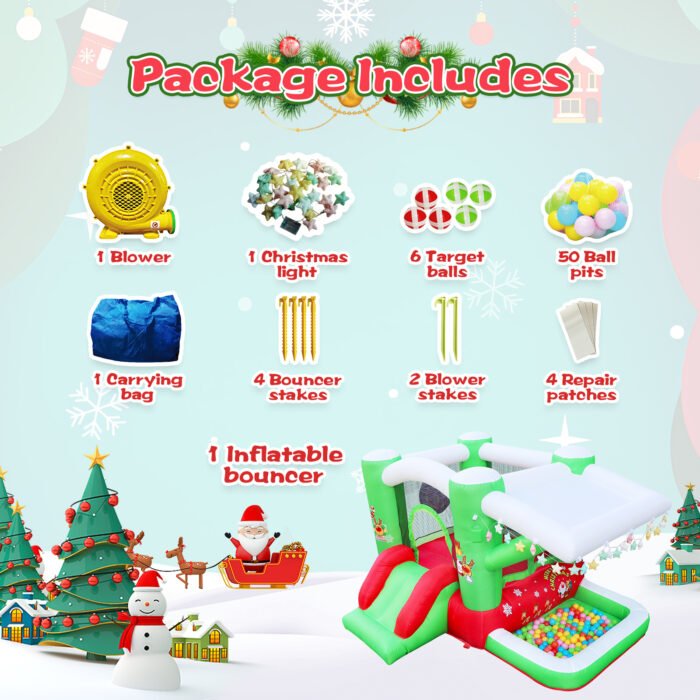 Jump and Slide Inflatable Bouncer for Kids Complete Set - Image 4