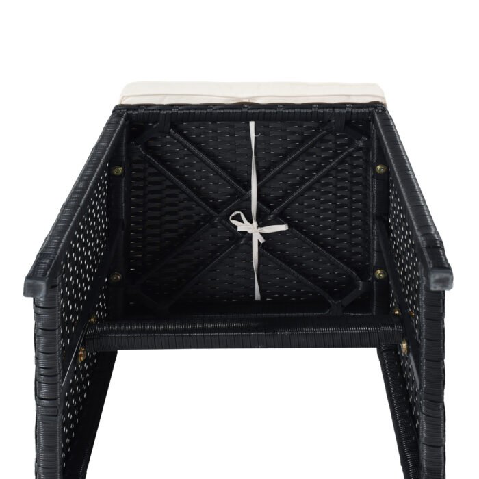 Patio All-Weather PE Wicker Dining Table Set with Wood Tabletop - Image 19