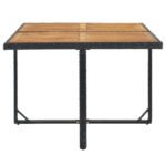 Patio All-Weather PE Wicker Dining Table Set with Wood Tabletop - Image 20