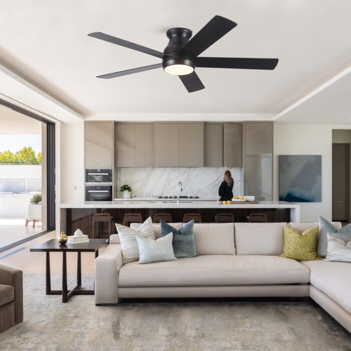 52" Low Profile Ceiling Fan with Lights - Image 2