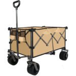 Collapsible Folding Wagon Push Pull Foldable Beach Wagon Cart - Image 15