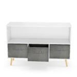 Kids bookcase with Collapsible Fabric Drawers - Image 11