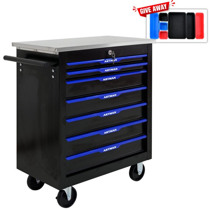 7 Drawers Multi Functional  Tool Cart With Wheels - Image 10