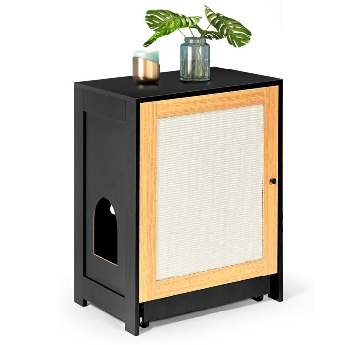 Cat Litter Box Enclosure with sisal door - Image 10