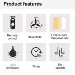 52" Low Profile Ceiling Fan with Lights - Image 6