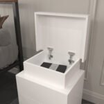 Modern Nightstand With 3 Drawers with Multi-Colour LED Light - Image 10