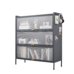 3 Tier Pantry Storage Cabinet Baker Racks for Kitchen with Storage Kitchen Pantry Storage Cabinet Microwave Rack Storage Rack - Image 2