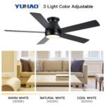 52" Low Profile Ceiling Fan with Lights - Image 5