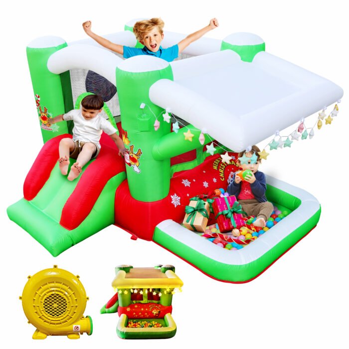 Jump and Slide Inflatable Bouncer for Kids Complete Set - Image 6