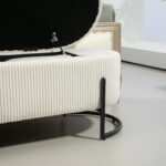Storage Ottoman chair with safety hinge and soft cushion fabric storage - Image 23