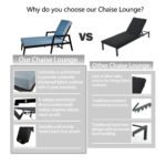 3PC Outdoor Aluminum Patio Furniture Chaise Lounge (Set of 2) - Image 6