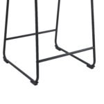 Retro style 24inch armless industrial faux leather counter stool with metal legs and footrests (Set of 2) - Image 13