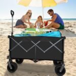 Collapsible Folding Wagon Push Pull Foldable Beach Wagon Cart - Image 8