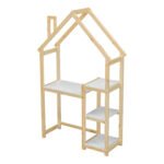 House-shaped Wooden writing Desk Kids study Table Bookshelf - Image 8