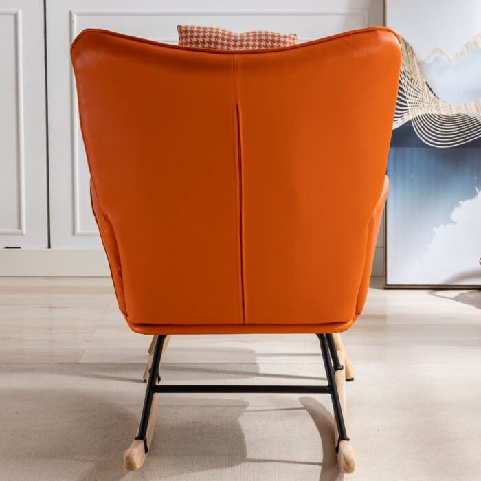 Rocking Chair Soft Houndstooth Fabric Leather Fabric - Image 8