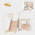 Kids Slide with Bus Play Structure Freestanding Bus - Image 9