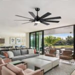 Mordern Farmhouse 62 In Black Ceiling Fan with Smart App and Remote Control - Image 5