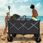 Collapsible Folding Wagon Push Pull Foldable Beach Wagon Cart - Image 4