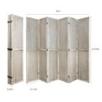 8 Panel Wooden Folding Room Divider Display for Privacy (5,6ft) - Image 8