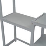 House-shaped Wooden writing Desk Kids study Table Bookshelf Gray - Image 18