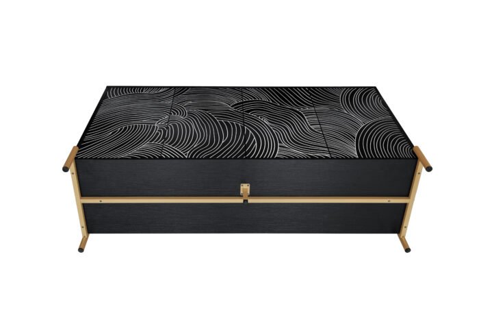 Carving 4 door panel buffet with adjustable shelves - Image 14