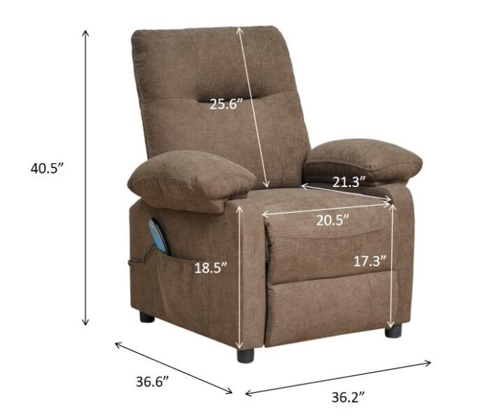 Recliner Chair with Message and Heater and Manual Control - Image 3