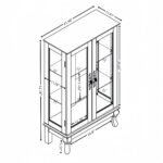Dual door Curio cabinet with tempered glass doors - Image 20