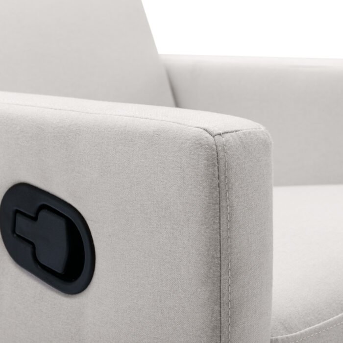 Modern Upholstered Rocker Nursery Chair, Off White - Image 23