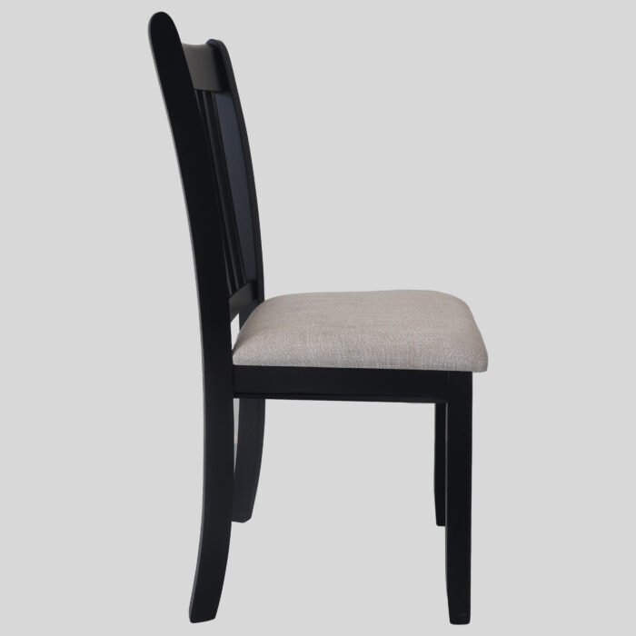 Upholstered Comfortable Black Dining Chairs (Set Of 2) - Image 5