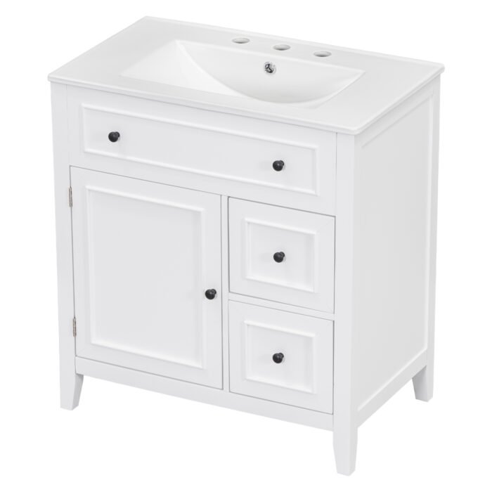 Bathroom Vanity with Sink Top with Door and Two Drawers - Image 13