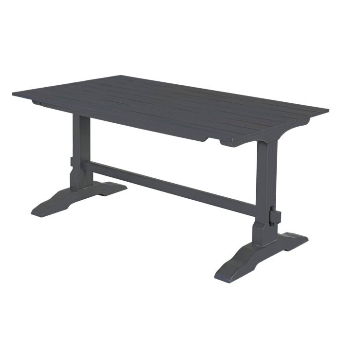 3-piece retro rectangular stand table and 2 wooden stools - Image 17