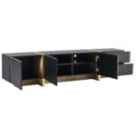 Luxury Fluted TV Stand Entertainment Center with Storage Cabinets (Up to 80") - Image 10
