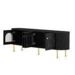 U-Can Modern TV Stand with 4 Cabinets and Metal Legs and Handles (up to 80 Inches) - Image 7