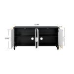 Vintage Faceted Carved And Spliced Doors Buffet - Image 16