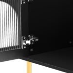 U-Can Modern TV Stand with 4 Cabinets and Metal Legs and Handles (up to 80 Inches) - Image 4