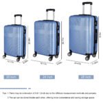 3 Piece Luggage Setv with TSA Lock ABS and Durable Spinner Wheels (20/24/28) - Image 2