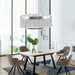 Crystal Pendant Circular Ceiling Light Fixture - Image 2